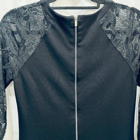 French Connection Short Black Long Sleeve Dress in Women's Size 10 - Picture 6 of 11